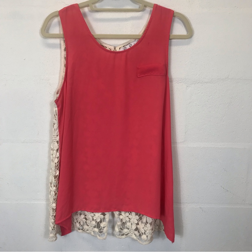 LoLo’s Boutique Lace Back Tank Blouse